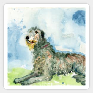 Irish Wolfhound Watercolor - Dog Lover Gifts Sticker